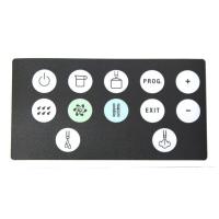 Folientasten zu Bedienknöpfe hinter Bedienblende